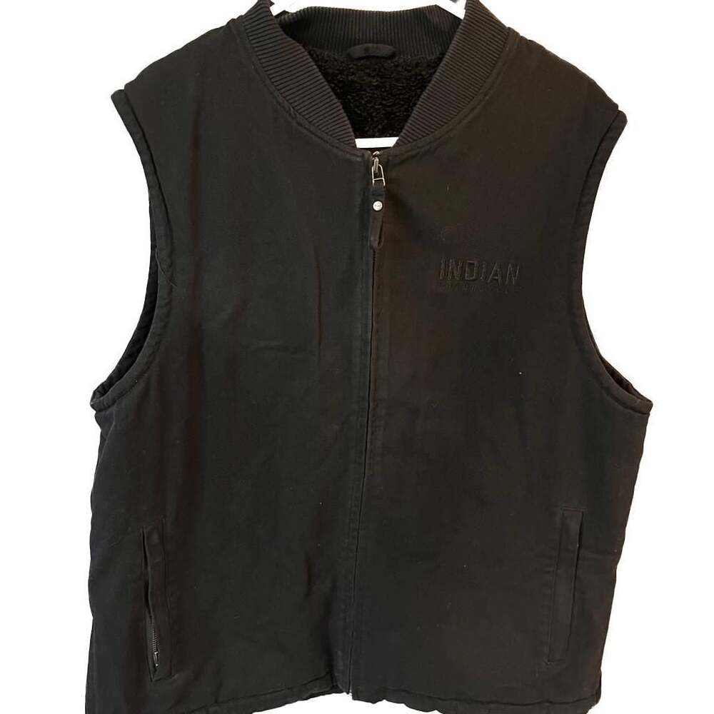 Indian Motorcycle Men's Clayton Thermo Vest Sherpa Lined, Black, men’s Large